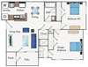 Two Bedroom floor plan